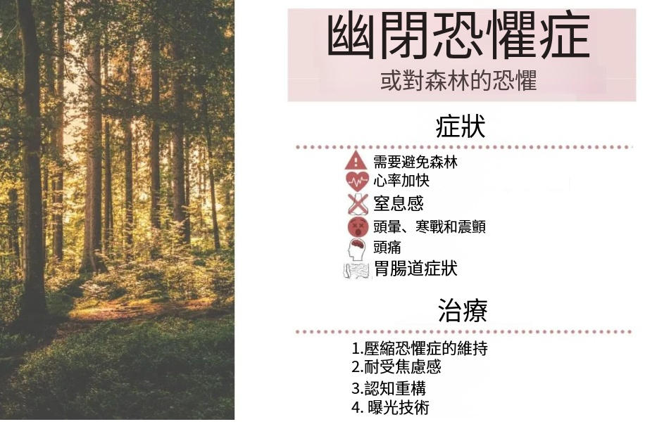 害怕森林或恐雨症：症狀、成因與治療